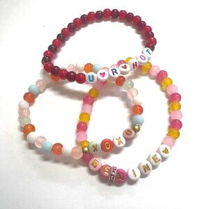 Valentines day beaded bracelet